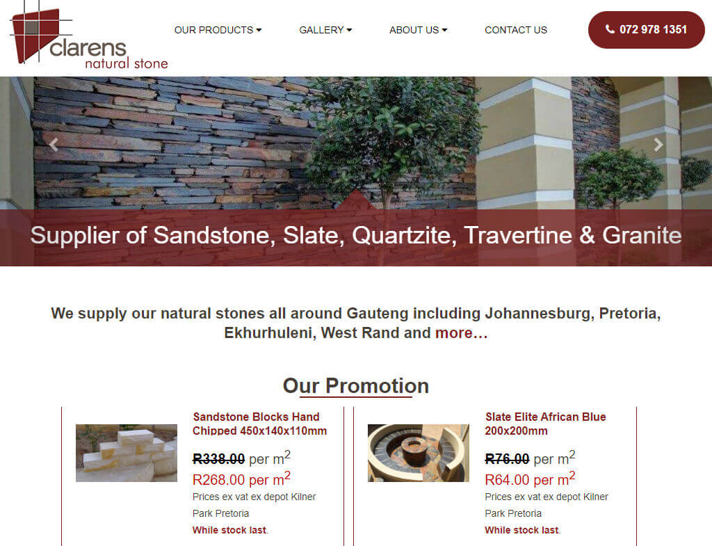 natural stone website, tile website experts, website development for tiles website