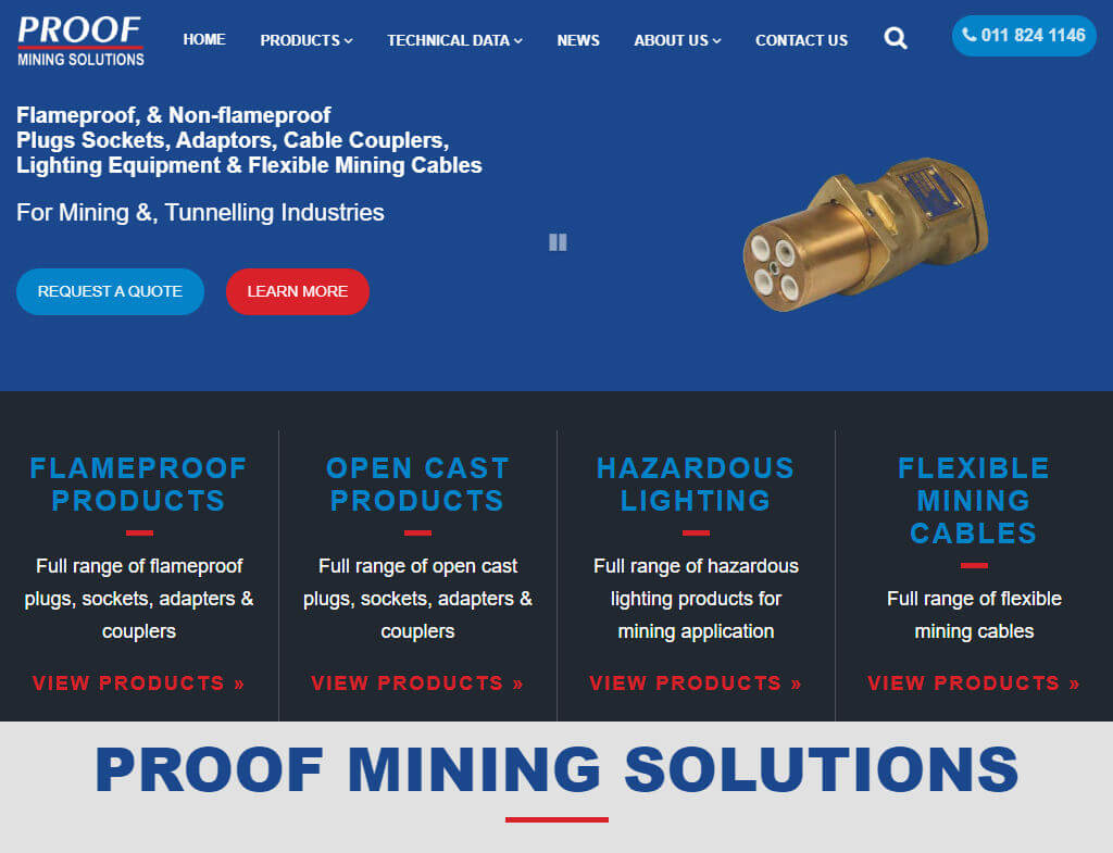 web design engineering company, web design industrial, web design mining industry